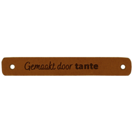 Durable | Leren label | 7 x 1 cm | 2 stuks | Gemaakt door tante