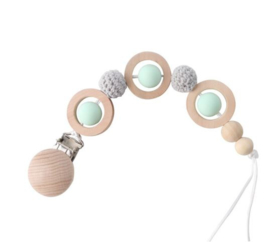 Uit assortiment - Houten ring | 3 x 0.5 | Open en plat met gaatjes