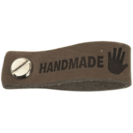 Durable | Leren label met schroef | 12 x 1.5 cm | 2 stuks | Handmade