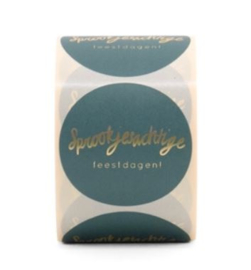 Stickers | Sprookjesachtige Feestdagen | Groen/Goud | 10 stuks