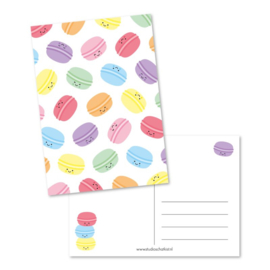 Wenskaart | Studio Schatkist | Patroon macarons