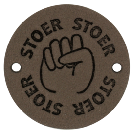 Durable | Leren label rond | 3.5 cm | 2 stuks | Stoer