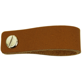 Durable | Leren label met schroef | 12 x 1.5 cm | 2 stuks | Blanco