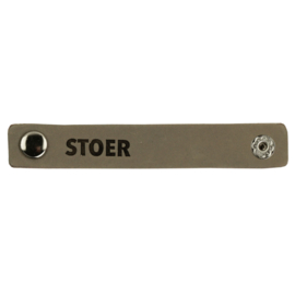 Durable | Leren label met drukknoop | 10 x 1.5 cm | 2 stuks | Stoer