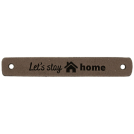 Durable | Leren label | 7 x 1 cm | 2 stuks | Let's stay home