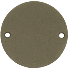 Durable | Leren label rond | 3.5 cm | 2 stuks | Blanco