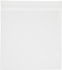 Transparante zakjes met plakstrip | 50 stuks | 13 x 13 cm