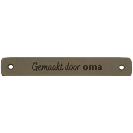 Durable | Leren label | 7 x 1 cm | 2 stuks | Gemaakt door oma