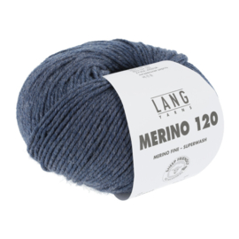 Lang Yarns Merino 120 | 34.0234 | Dark jeans mélange