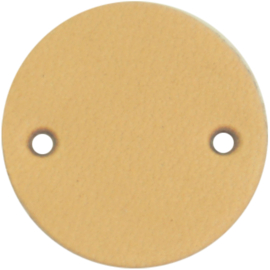 Durable | Leren label rond | 2 cm | 2 stuks | Blanco