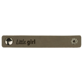Durable | Leren label met drukknoop | 10 x 1.5 cm | 2 stuks | Little Girl