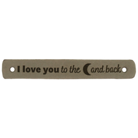 Durable | Leren label | 7 x 1 cm | 2 stuks | I love you to the moon and back