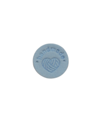 Leren label | rond 2.5 cm | per stuk | Handmade hartje