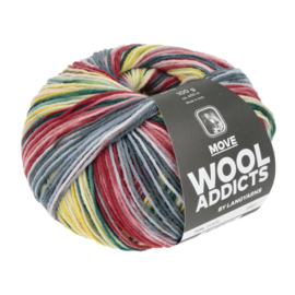 WOOLADDICTS Move | 1126.0006 | Anthracite/red/green/yellow