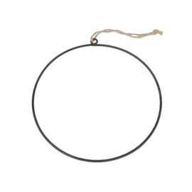 Metalen ring | 25 cm | Zwart met ophangoogje
