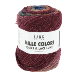 Lang Yarns Mille Colori socks & lace luxe | 859.0214 | Navy/purple/brown