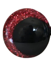 Veiligheidsoogjes | Rond opzij kijkende |  glitters 12 mm | 1 paar