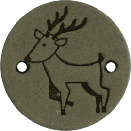 Durable | Leren label rond | 2 cm | 2 stuks | Hertje