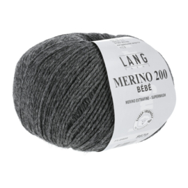 Lang Yarns Merino 200 BEBE | 71.0405 | Dark grey mélange
