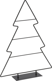 Metalen kerstboom op voet | 40 cm | Zwart