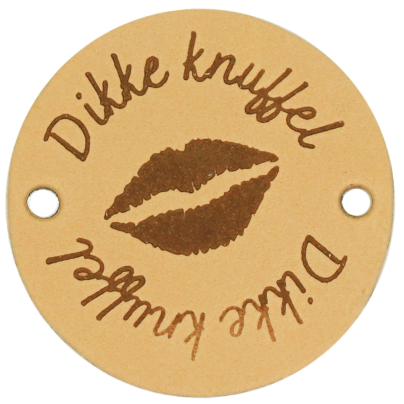 Het pad Pijler Stewart Island Durable | Leren label rond | 3.5 cm | 2 stuks | Dikke knuffel | Leren labels  | Opmaatgehaakt.nl