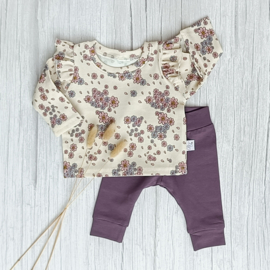 Cuffed Legging Dusty Paars