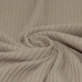 Cuffed Legging Brede Rib Jersey Taupe