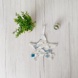 Speendoekje Ster Walvis&Walvis Baby & Ottoman Rib Jersey Donker Jeansblauw
