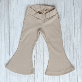 Flared Pants Rib Jersey Lichtbeige