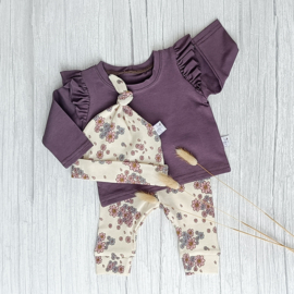 Cuffed Legging Rib Jersey Pastelbloemen