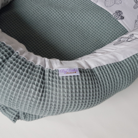 Babynestje Cactus Black/White/Wafel Donker Oudgroen