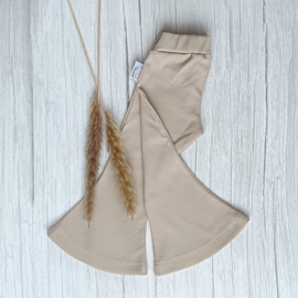 Flared Pants Rib Jersey Lichtbeige