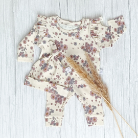 Cuffed Legging Rib Jersey Pastelbloemen