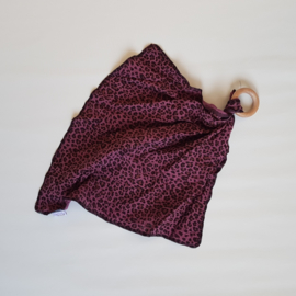 Knuffeldoek Luipaard Aubergine