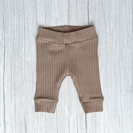 Cuffed Legging Brede Rib Jersey Taupe