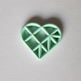 Geometrisch Hart - Mint