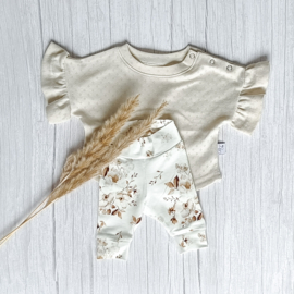 Ruffle Dolman Ajour Naturel Beige