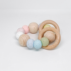Bijtring Spikkels Pastel