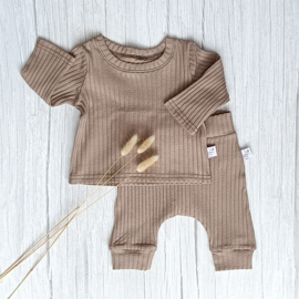 Harembroekje Brede Rib Taupe