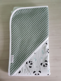 Omslagdoek Panda Mint/Wafel Oudgroen