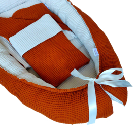 Babynestje Wafel Cognac/Wafel Lichtbeige