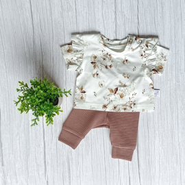 Prematuur Legging Ottoman Rib Oud Mauve
