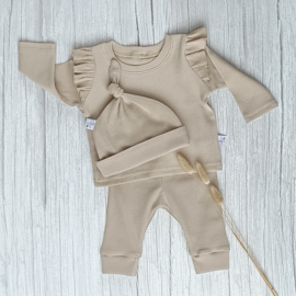 Cuffed Legging Rib Jersey Lichtbeige