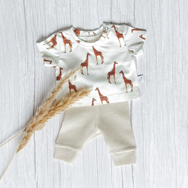 Prematuur Legging Ottoman Rib Naturel Beige