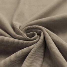 Knoophaarband Rib Jersey Taupe