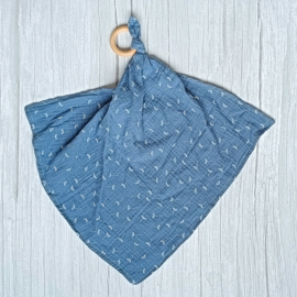 Knuffeldoek Pluisjes Jeansblauw