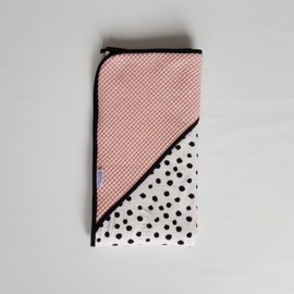 Omslagdoek Tricot Painted Dots/Wafel Nude Roze