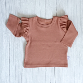 Ruffle Longsleeve Rib Jersey Kleiroze