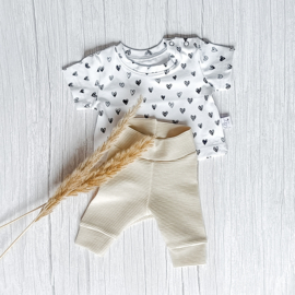 Prematuur Legging Ottoman Rib Naturel Beige