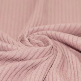 Brede Rib Jersey - Nude Roze